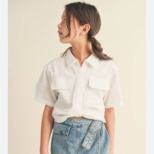 NWT heart and arrow - KIDS DROP SHOULDER S/S BUTTONLESS TOP L